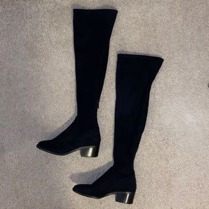 Knee high suede boots